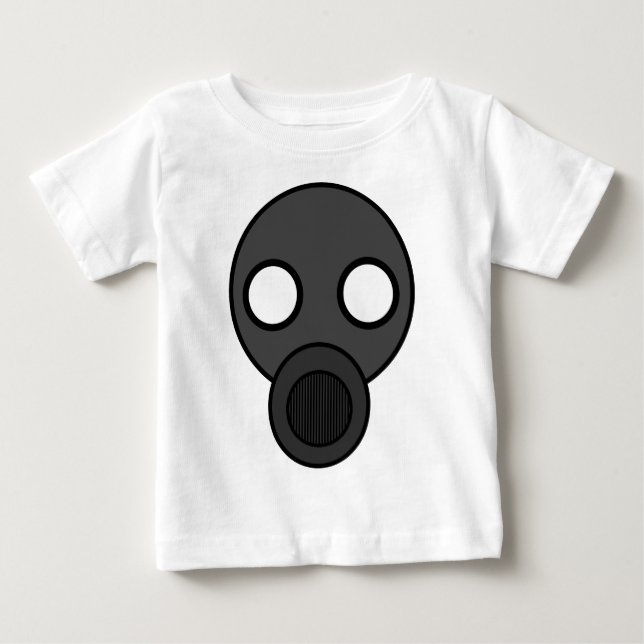 Camiseta Para Bebê gasmask (Frente)