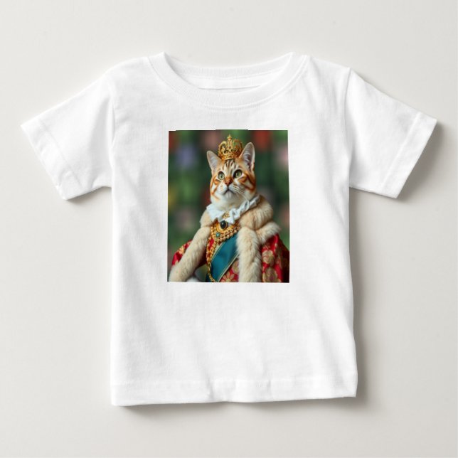 Camiseta Para Bebê Gata rainha (Frente)