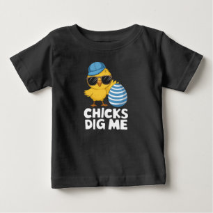 Camiseta Para Bebê Gatas Acham Me Legal Páscoa Caça ao Ovo Engraçada