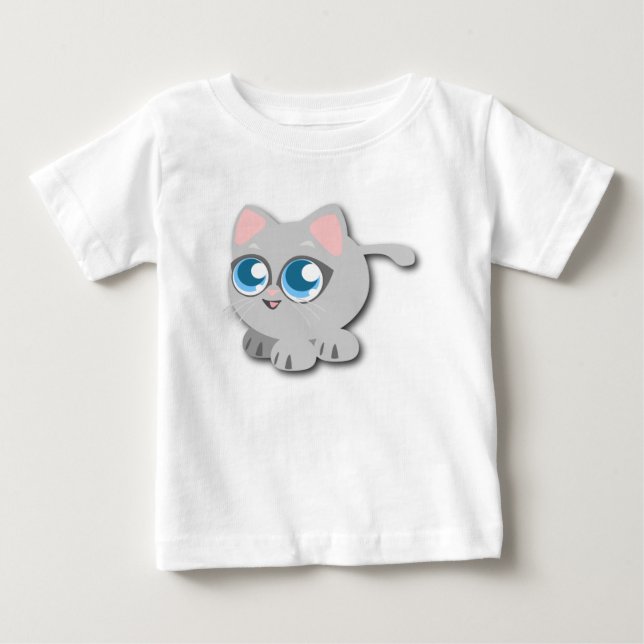 Camiseta Para Bebê Gatinho (Frente)