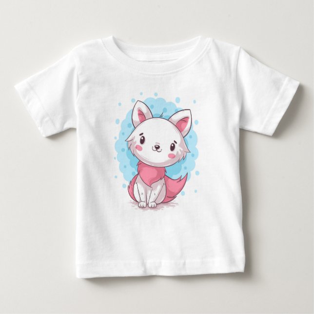 Camiseta Para Bebê Gatinho (Frente)
