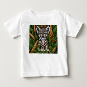 Camiseta Para Bebê Gatinho bonito e adorável do Lynx