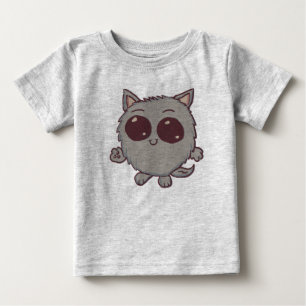 Camiseta Para Bebê Gatinho Chibi