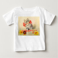 Gatinho com Fita Vermelha