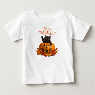 Camiseta Para Bebê Gatinho de Abóbora