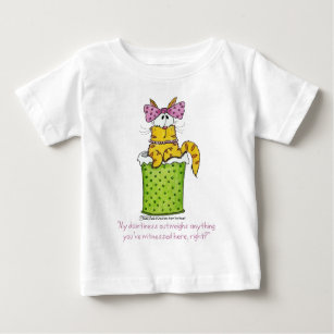 Camiseta Para Bebê Gatinho de lixo Dacil