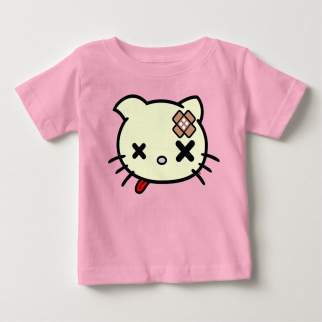 Camiseta Para Bebê Gatinho doente (Frente)