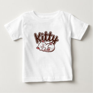 Camiseta Para Bebê Gatinho fofo