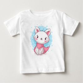 Camiseta Para Bebê Gatinho Fofo 