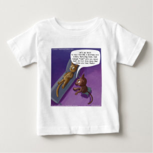 Camiseta Para Bebê Gatinho Fofo na Terapia Cartoon Engraçado de Gato