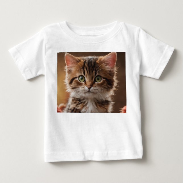 Camiseta Para Bebê Gatinho Gato (Frente)