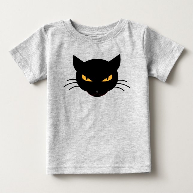Camiseta Para Bebê Gatinho mau (Frente)
