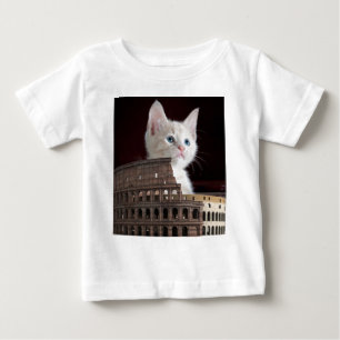 Camiseta Para Bebê gatinho romano