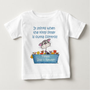 Camiseta Para Bebê Gatinho Sujeito