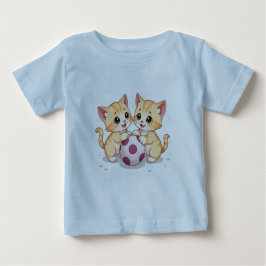 Camiseta Para Bebê Gatinhos Cujos
