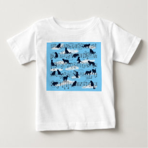 Camiseta Para Bebê gatinhos musicais