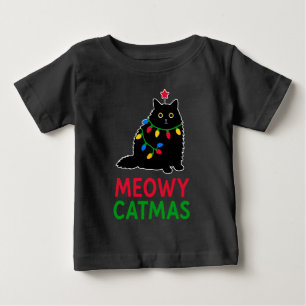 Camiseta Para Bebê Gatnatal Meow