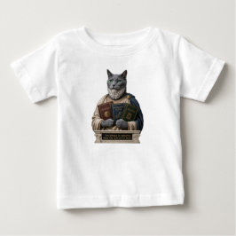 Camiseta Para Bebê Gato Aristóteles Azul Russo