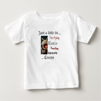 Camiseta Para Bebê Gato assustador do Halloween
