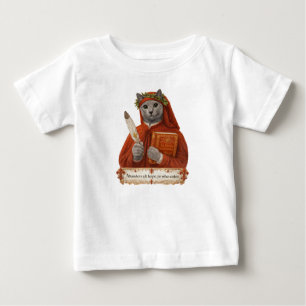 Camiseta Para Bebê Gato Azul Russo Dante Alighieri