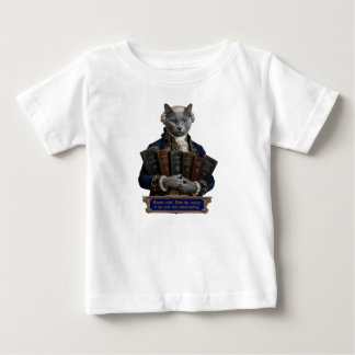 Camiseta Para Bebê Gato Azul Russo Immanuel Kant