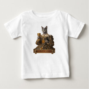 Camiseta Para Bebê Gato Azul Russo Lucrezia de Médici