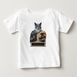 Camiseta Para Bebê Gato Azul Russo Plato