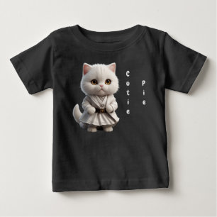Camiseta Para Bebê Gato bonito
