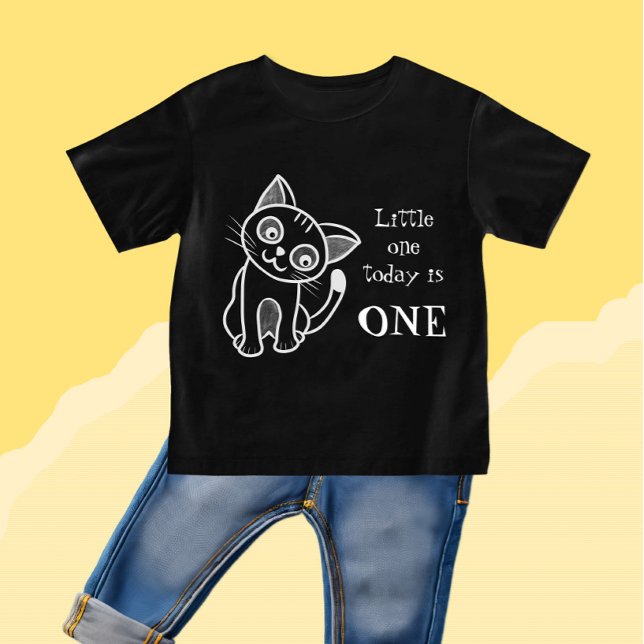 Camiseta Para Bebê Gato branco e bonito (Criador carregado)