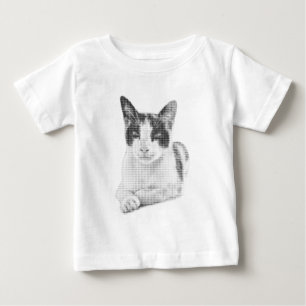 Camiseta Para Bebê Gato Calico Meia-Tom