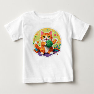 Camiseta Para Bebê Gato Cinto