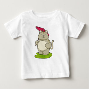 Camiseta Para Bebê Gato com guarda-chuva