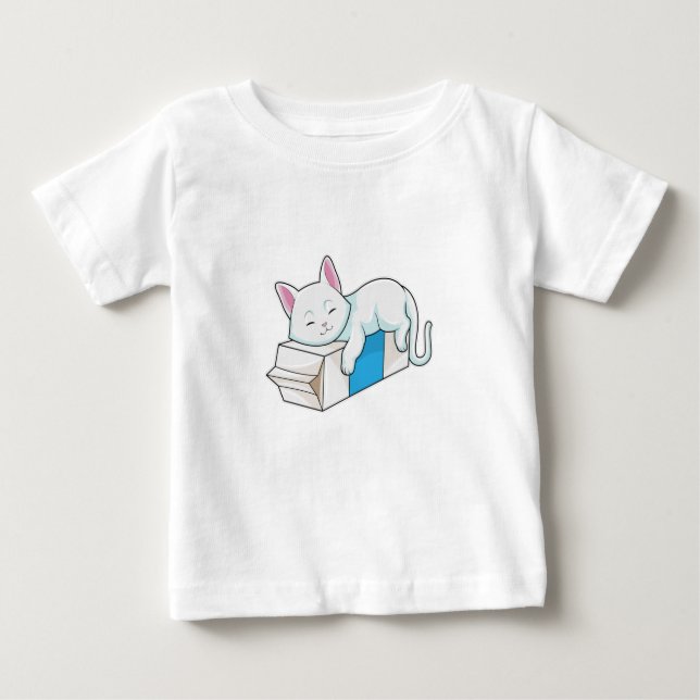 Camiseta Para Bebê Gato com leite (Frente)