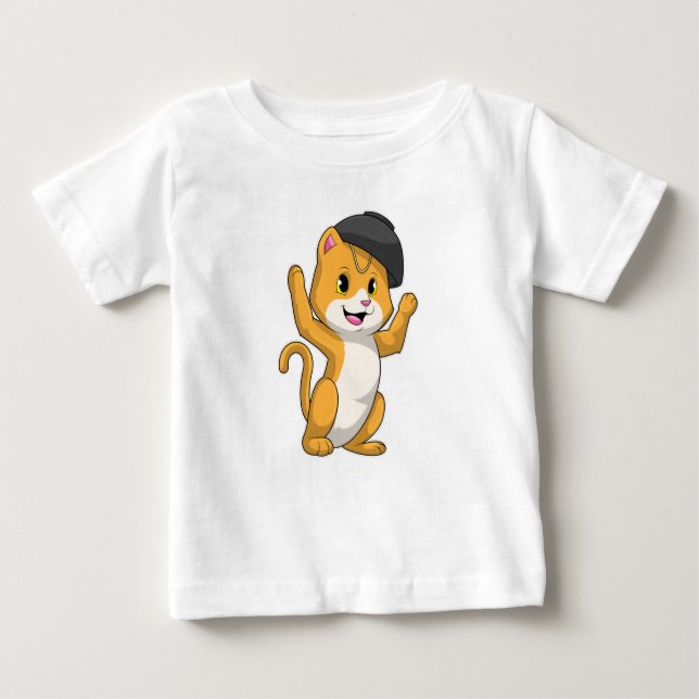 Camiseta Para Bebê Gato com Ramen Bowl (Frente)