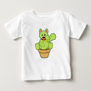 Camiseta Para Bebê Gato como Cactus