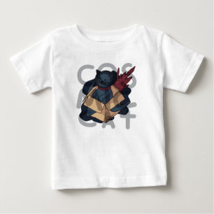 Camiseta Para Bebê Gato Cósmico