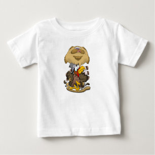 Camiseta Para Bebê Gato de Ação de Graças de Cabeça Grande