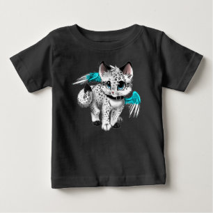 Camiseta Para Bebê Gato de Anjo de Cartoon
