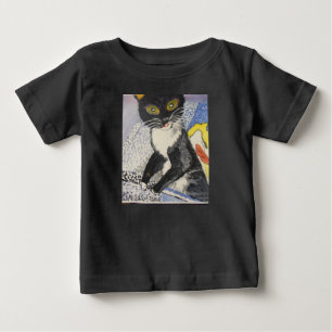 Camiseta Para Bebê gato-de-cabeça-chata