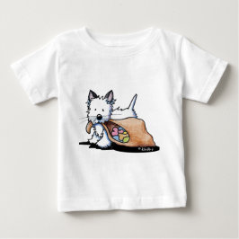 Camiseta Para Bebê Gato de Cachorro do Halloween Westie
