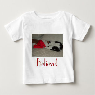 Camiseta Para Bebê Gato de Kitty de Natal