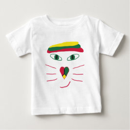 Camiseta Para Bebê Gato de Rasta