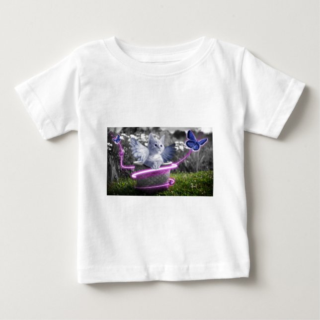 Camiseta Para Bebê gato-do-anjo (Frente)