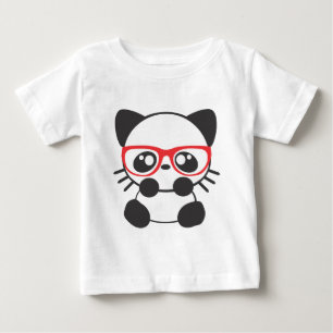 Camiseta Para Bebê Gato do nerd