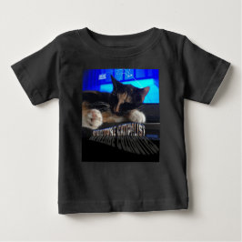 Camiseta Para Bebê Gato Dormindo