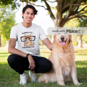 Camiseta Para Bebê Gato engraçado perfeitamente cafeinado
