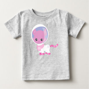 Camiseta Para Bebê Gato Espacial, Gato Bonito, Cosmonauta, Astronauta