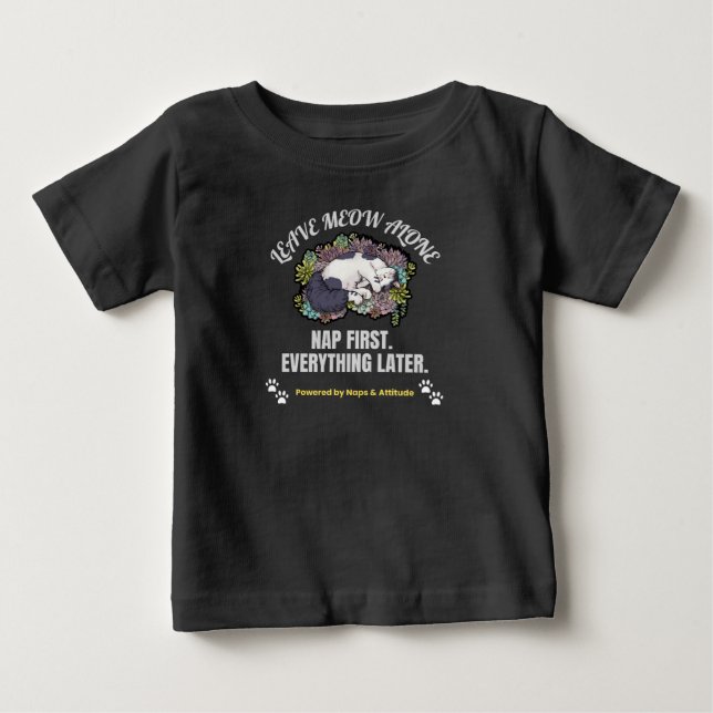 Camiseta Para Bebê Gato Fofo (Frente)