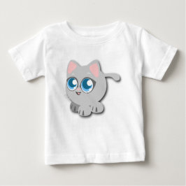 Camiseta Para Bebê Gato Gatito