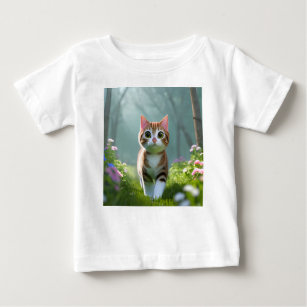 Camiseta Para Bebê Gato Gato Gato Gato Gelado